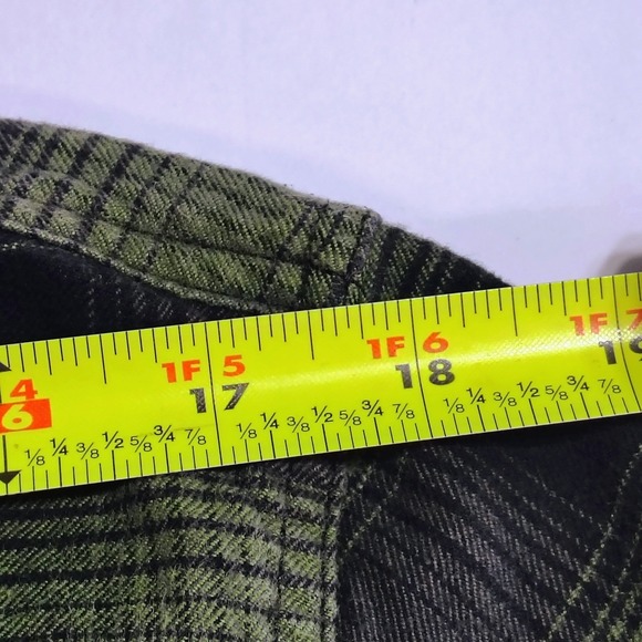 Dip Organic Cotton Plaid Lumberjack Flannel Shirt Long Sleeve Button Up Men L - Picture 9 of 13